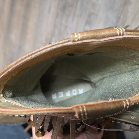 Women's ROPER Brown Fringe Western Boots SIZE 6 - Picture 14 of 17